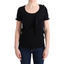 MARGHI LO\' Elegantes schwarzes Lana-Wolltop