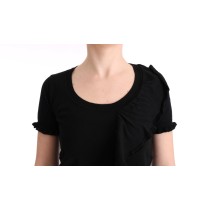 MARGHI LO\' Elegantes schwarzes Lana-Wolltop