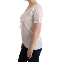 MARGHI LO\' Elegantes weißes Lana-Wolltop