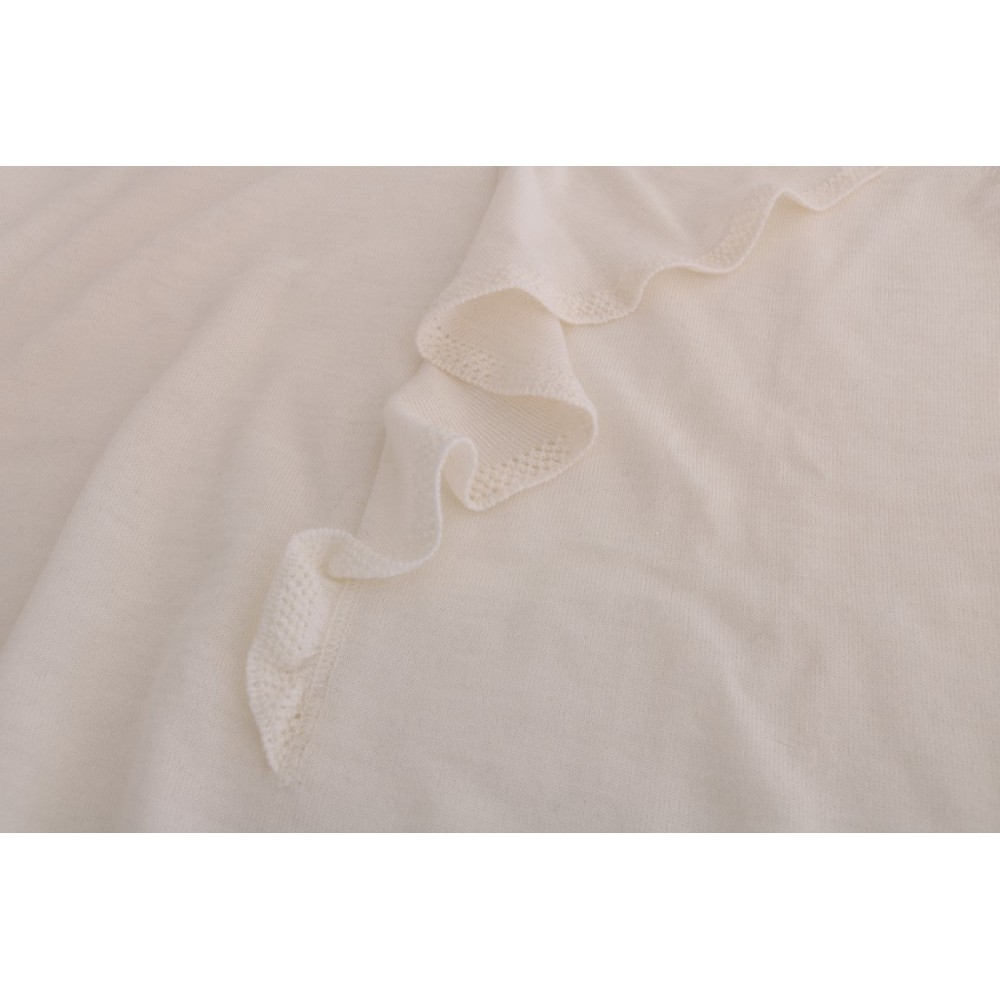 MARGHI LO\' Elegantes weißes Lana-Wolltop