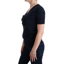 MARGHI LO\' Elegantes Top aus blauer Wolle - Schicke Eleganz für jeden Tag