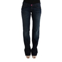 Costume National Elegante blaue Regular Fit Jeans aus Baumwolle