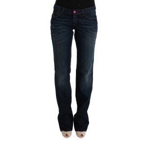 Costume National Elegante blaue Regular Fit Jeans aus Baumwolle