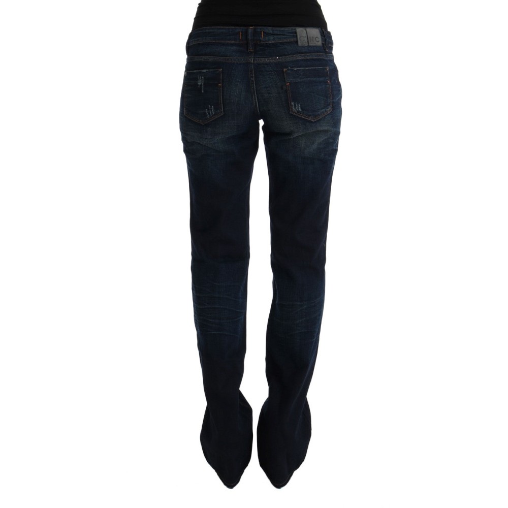 Costume National Elegante blaue Regular Fit Jeans aus Baumwolle