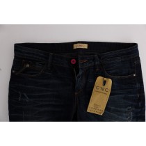 Costume National Elegante blaue Regular Fit Jeans aus Baumwolle