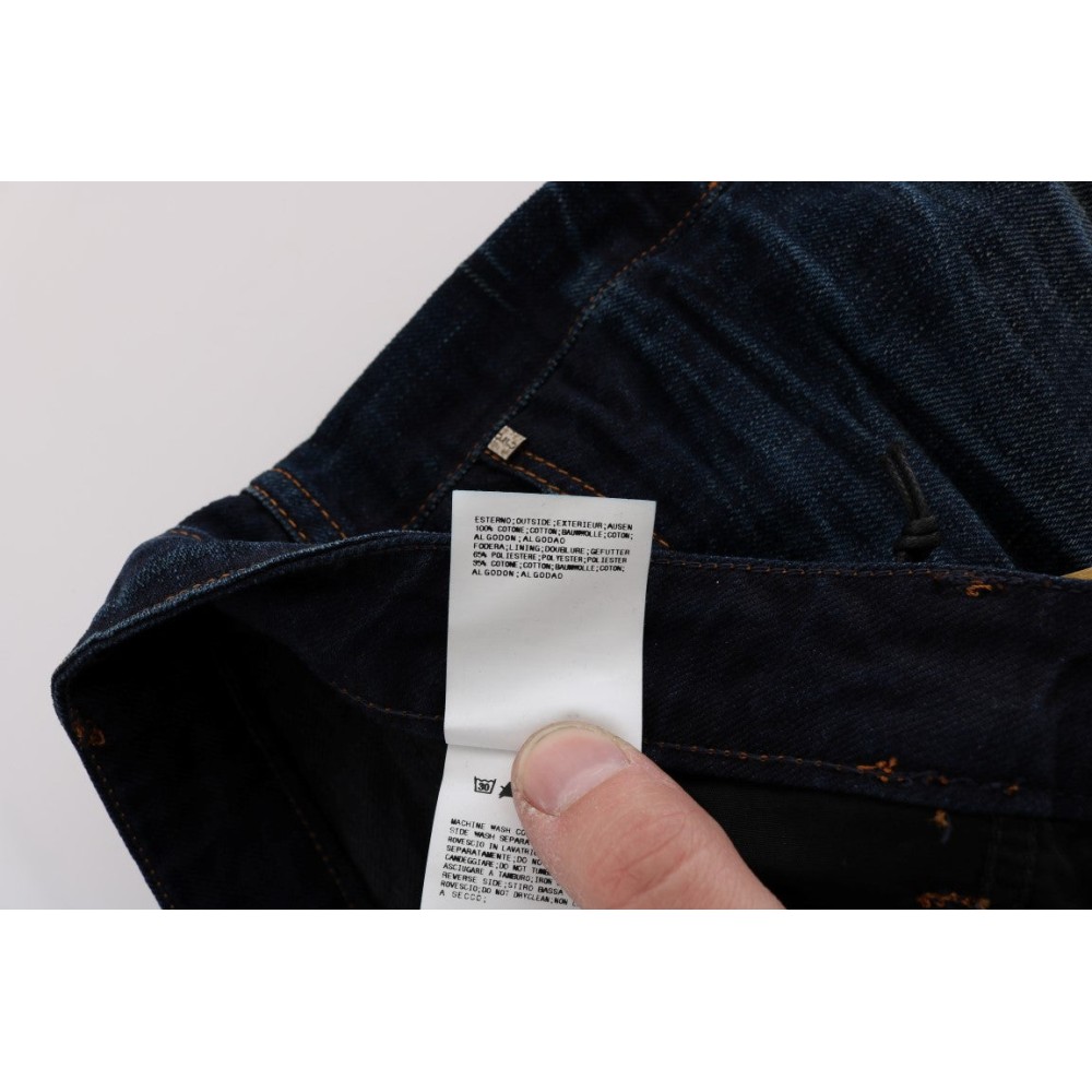 Costume National Elegante blaue Regular Fit Jeans aus Baumwolle