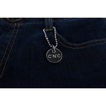 Costume National Schicke ausgestellte Baumwolljeans in Blau