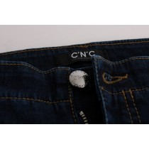 Costume National Schicke ausgestellte Baumwolljeans in Blau