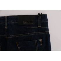 Costume National Schicke ausgestellte Baumwolljeans in Blau
