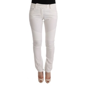 Ermanno Scervino Schicke weiße Slim Fit-Hose aus Baumwolle