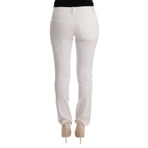 Ermanno Scervino Schicke weiße Slim Fit-Hose aus Baumwolle