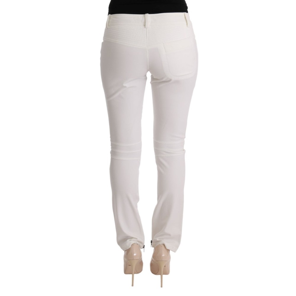 Ermanno Scervino Schicke weiße Slim Fit-Hose aus Baumwolle