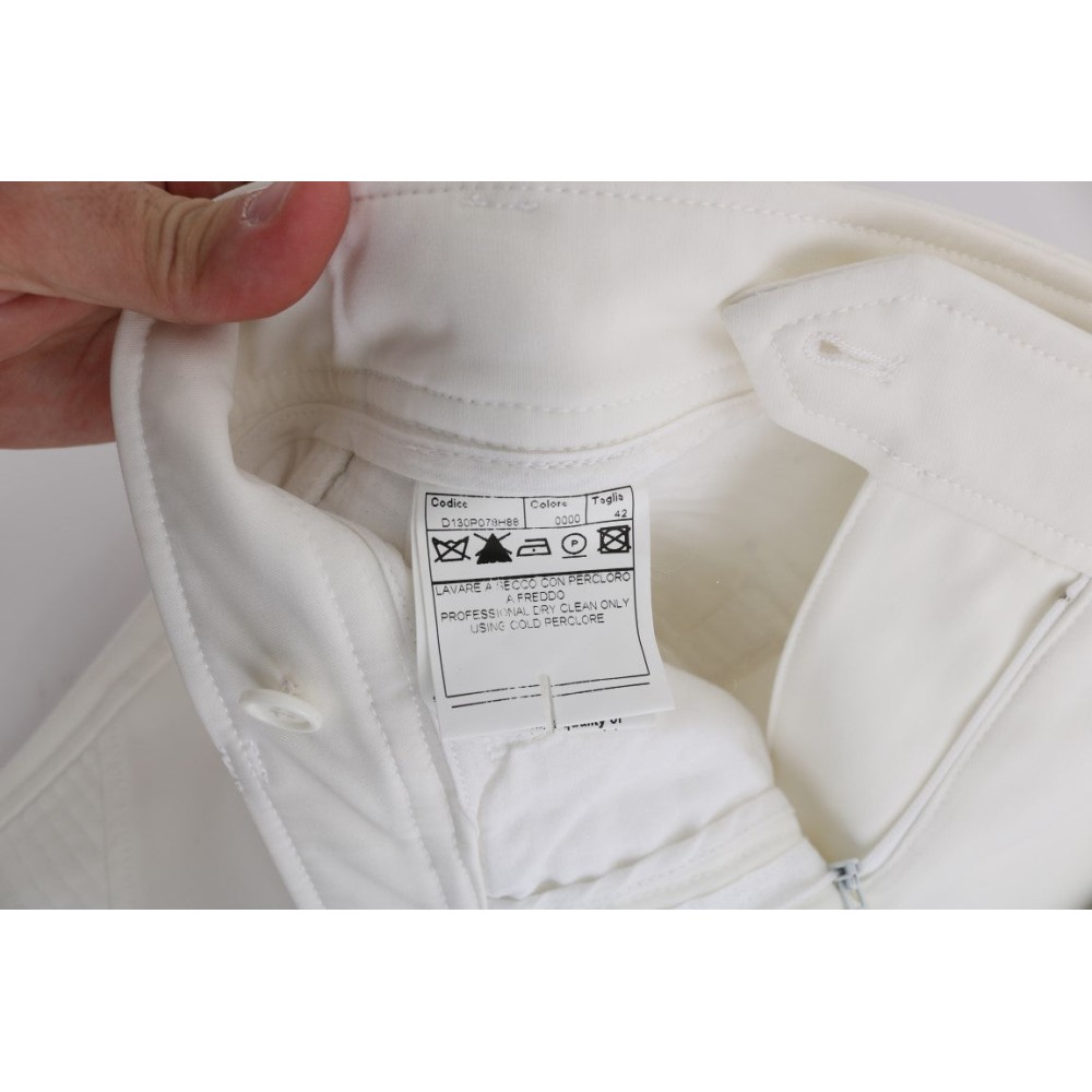 Ermanno Scervino Schicke weiße Slim Fit-Hose aus Baumwolle