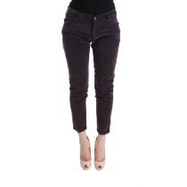 Ermanno Scervino Schicke braune Capri-Hose aus Baumwolle
