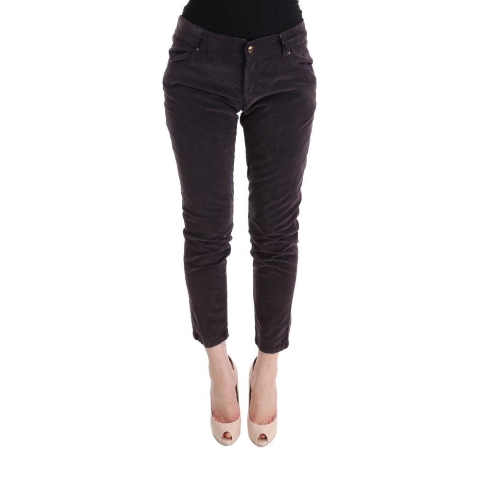 Ermanno Scervino Schicke braune Capri-Hose aus Baumwolle