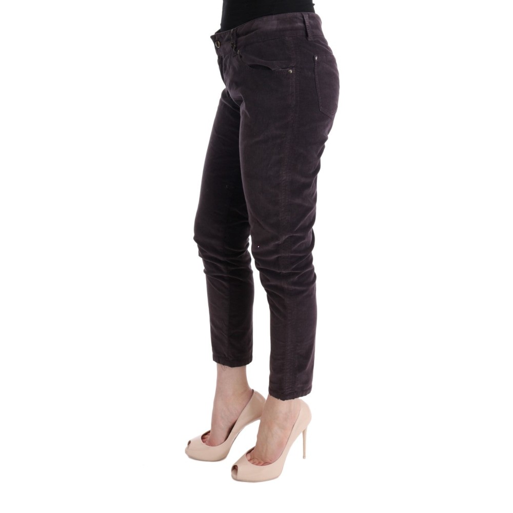 Ermanno Scervino Schicke braune Capri-Hose aus Baumwolle