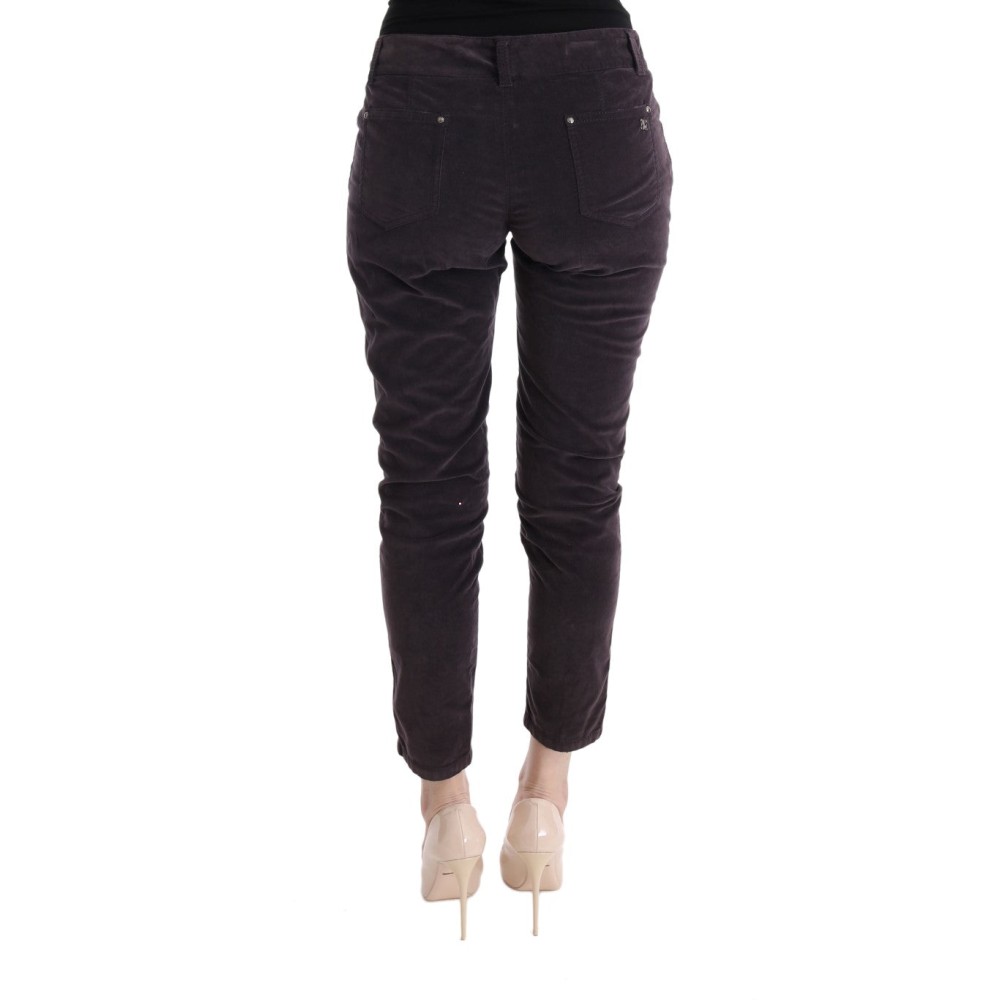 Ermanno Scervino Schicke braune Capri-Hose aus Baumwolle