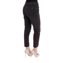 Ermanno Scervino Schicke braune Capri-Hose aus Baumwolle