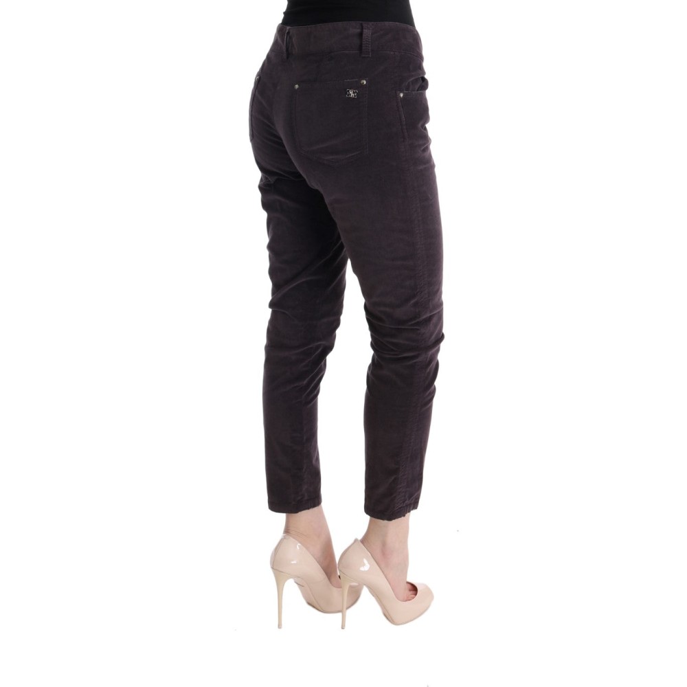 Ermanno Scervino Schicke braune Capri-Hose aus Baumwolle