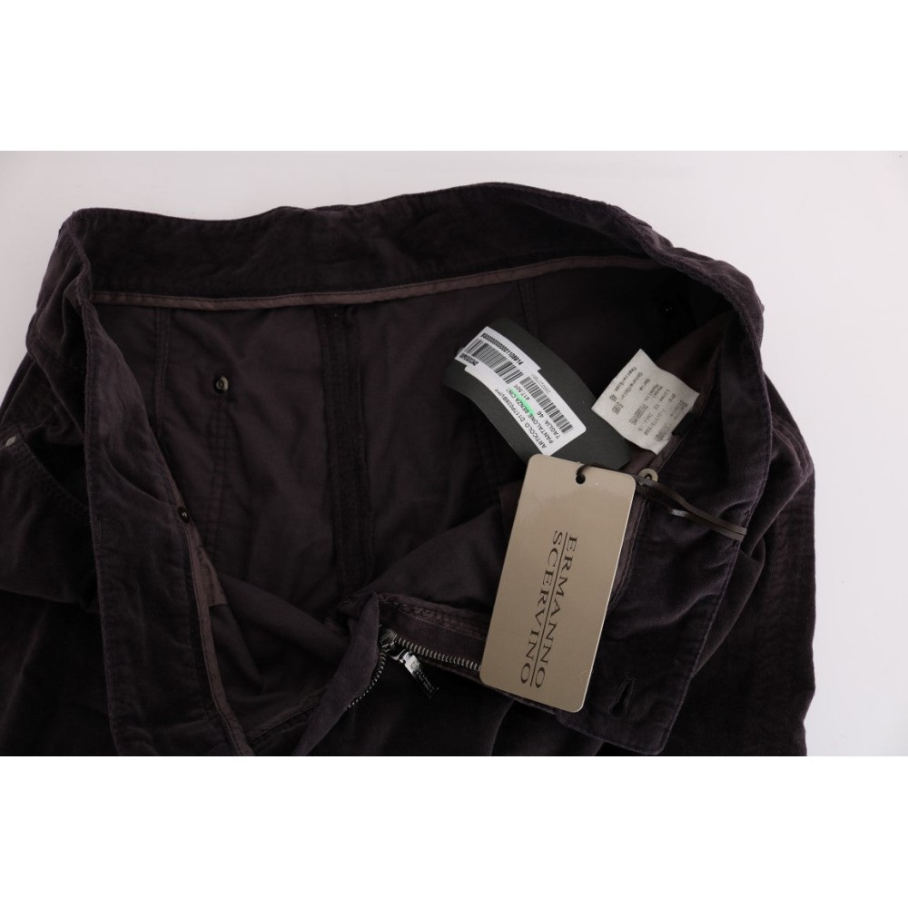 Ermanno Scervino Schicke braune Capri-Hose aus Baumwolle
