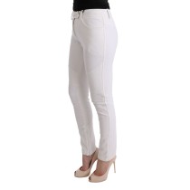 Ermanno Scervino Schicke weiße Slim Fit Hose aus Baumwolle