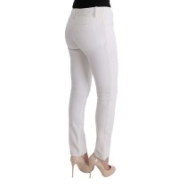 Ermanno Scervino Schicke weiße Slim Fit Hose aus Baumwolle