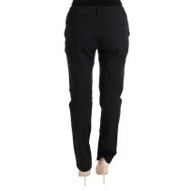 Ermanno Scervino Schlanke Hose aus Baumwolle in Schwarz