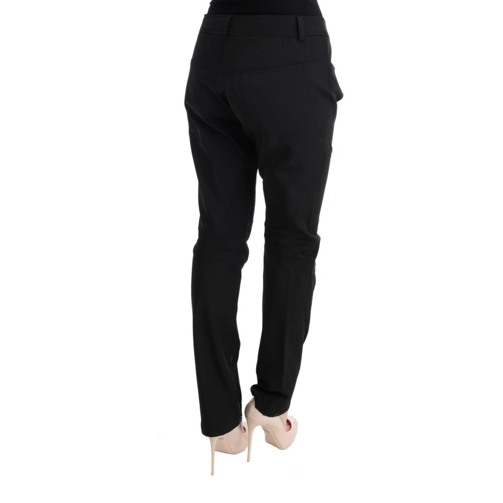 Ermanno Scervino Schlanke Hose aus Baumwolle in Schwarz