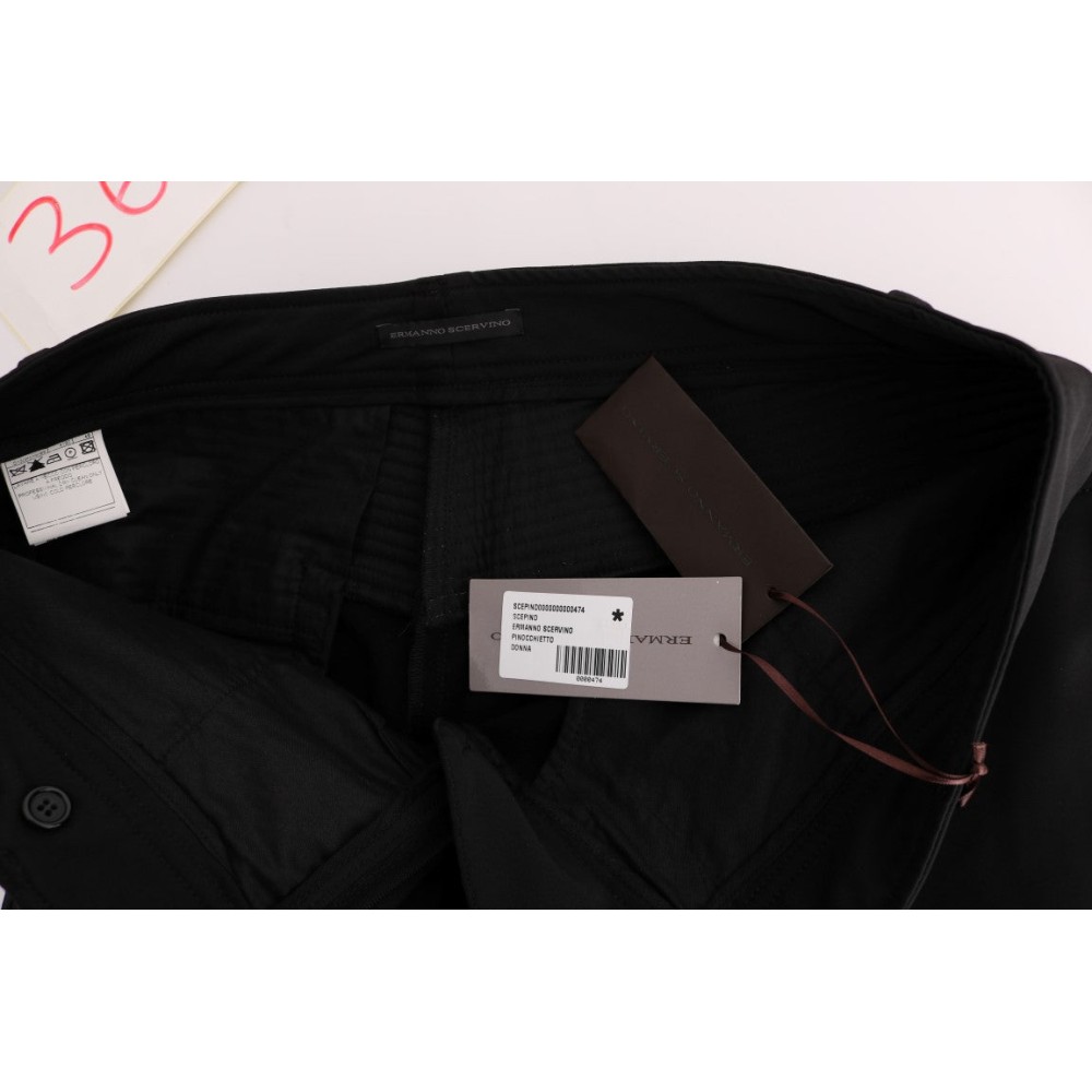 Ermanno Scervino Schlanke Hose aus Baumwolle in Schwarz