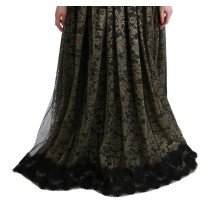 Dolce & Gabbana Sonnenblumen-Spitzen-Kristall-Maxi-Shiftkleid