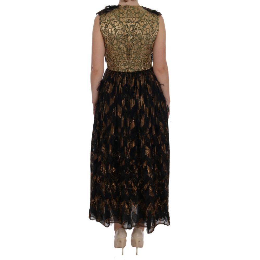Dolce & Gabbana Elegantes A-Linie ärmelloses Kleid in voller Länge