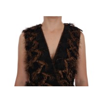 Dolce & Gabbana Elegantes A-Linie ärmelloses Kleid in voller Länge