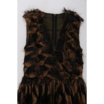 Dolce & Gabbana Elegantes A-Linie ärmelloses Kleid in voller Länge