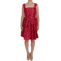 Dolce & Gabbana Elegantes Rosa A-Linie Ärmelloses Kleid
