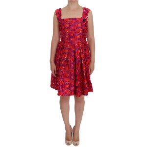 Dolce & Gabbana Elegantes Rosa A-Linie Ärmelloses Kleid