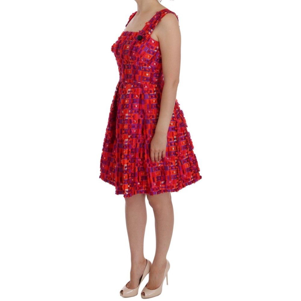 Dolce & Gabbana Elegantes Rosa A-Linie Ärmelloses Kleid