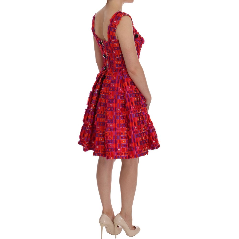Dolce & Gabbana Elegantes Rosa A-Linie Ärmelloses Kleid