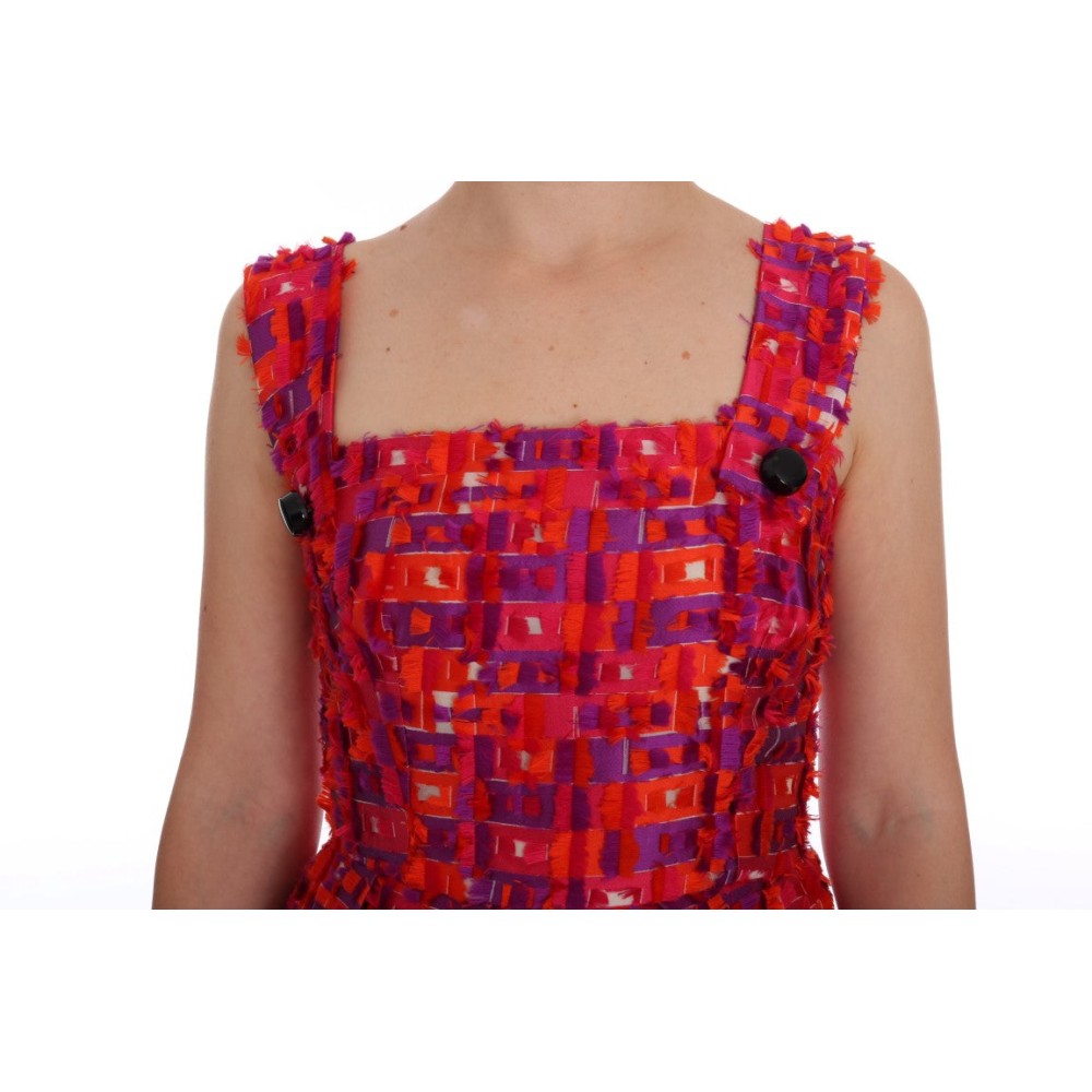 Dolce & Gabbana Elegantes Rosa A-Linie Ärmelloses Kleid
