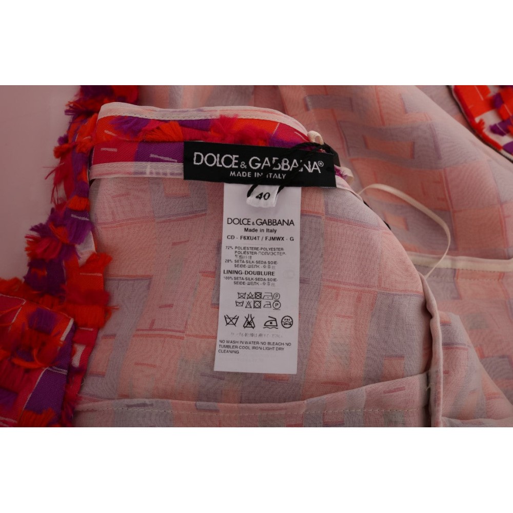 Dolce & Gabbana Elegantes Rosa A-Linie Ärmelloses Kleid