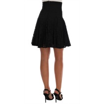 Dolce & Gabbana Eleganter Minirock aus floraler Spitze in A-Linie
