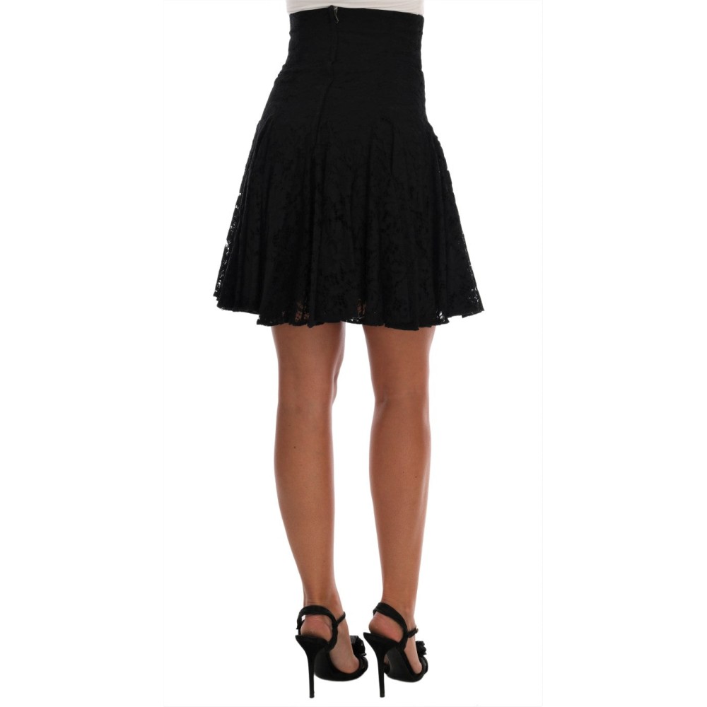 Dolce & Gabbana Eleganter Minirock aus floraler Spitze in A-Linie