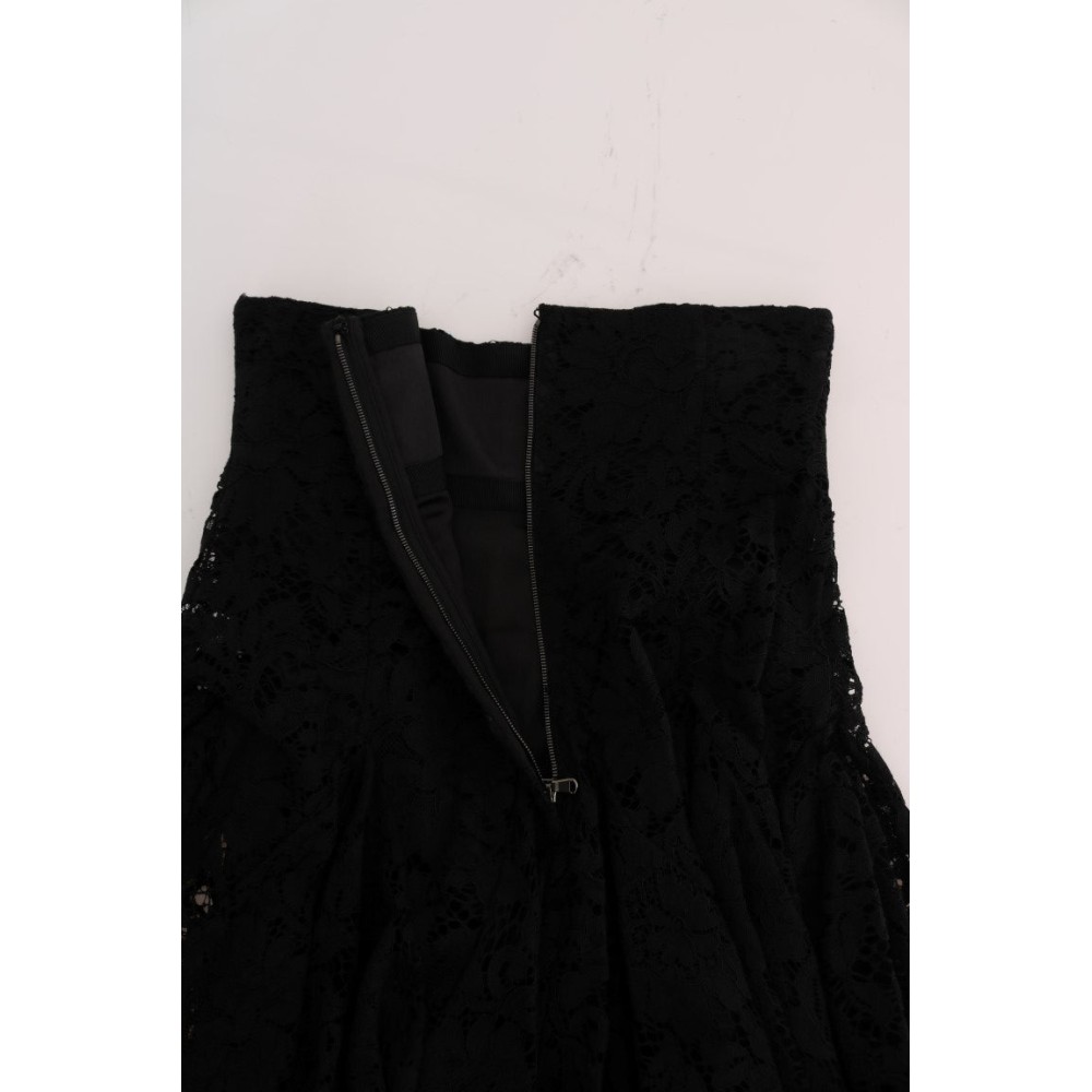 Dolce & Gabbana Eleganter Minirock aus floraler Spitze in A-Linie