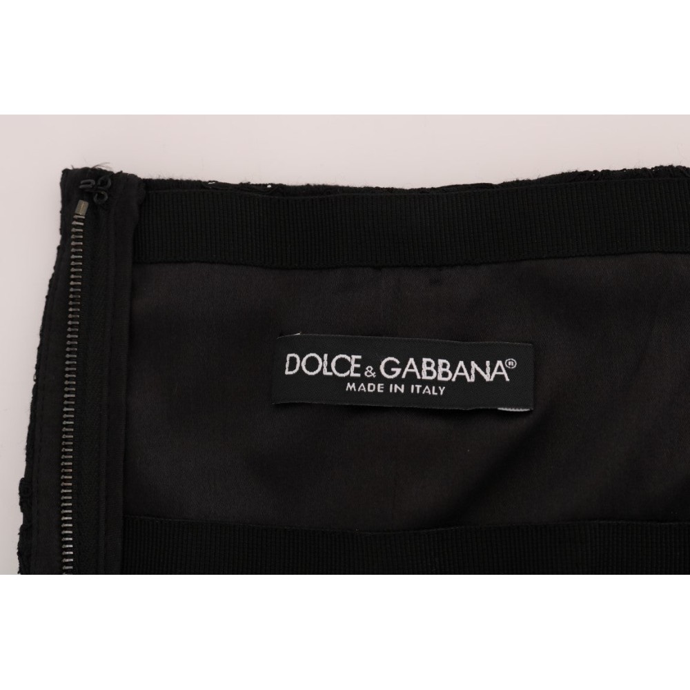 Dolce & Gabbana Eleganter Minirock aus floraler Spitze in A-Linie