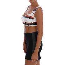 Dolce & Gabbana Paillettenbesetztes Bustier-Top in leuchtenden Tönen