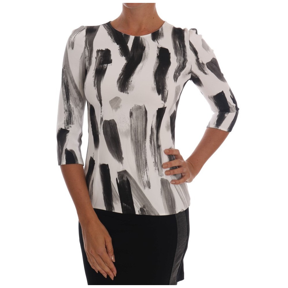 Dolce & Gabbana Elegante gestreifte Stretchbluse