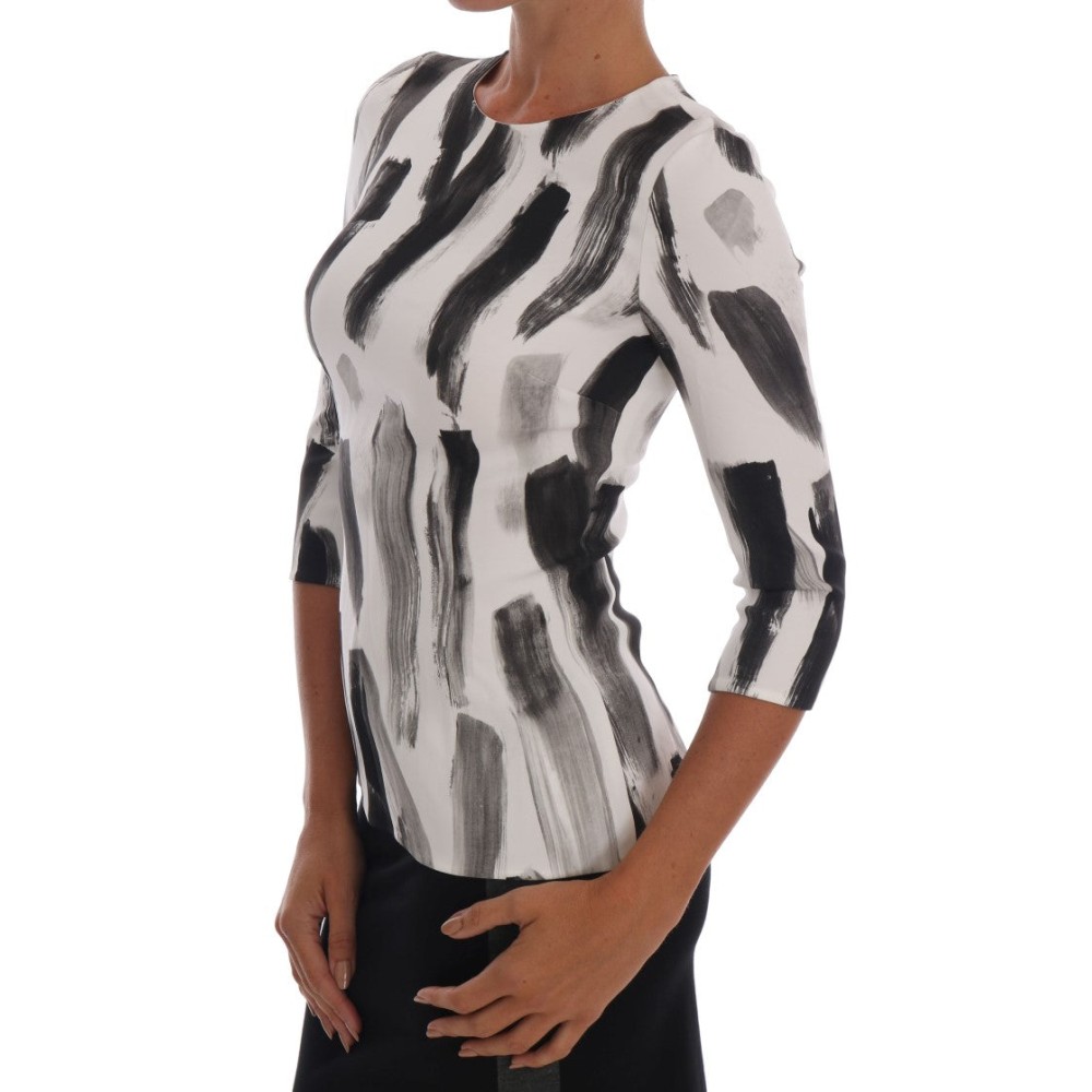 Dolce & Gabbana Elegante gestreifte Stretchbluse