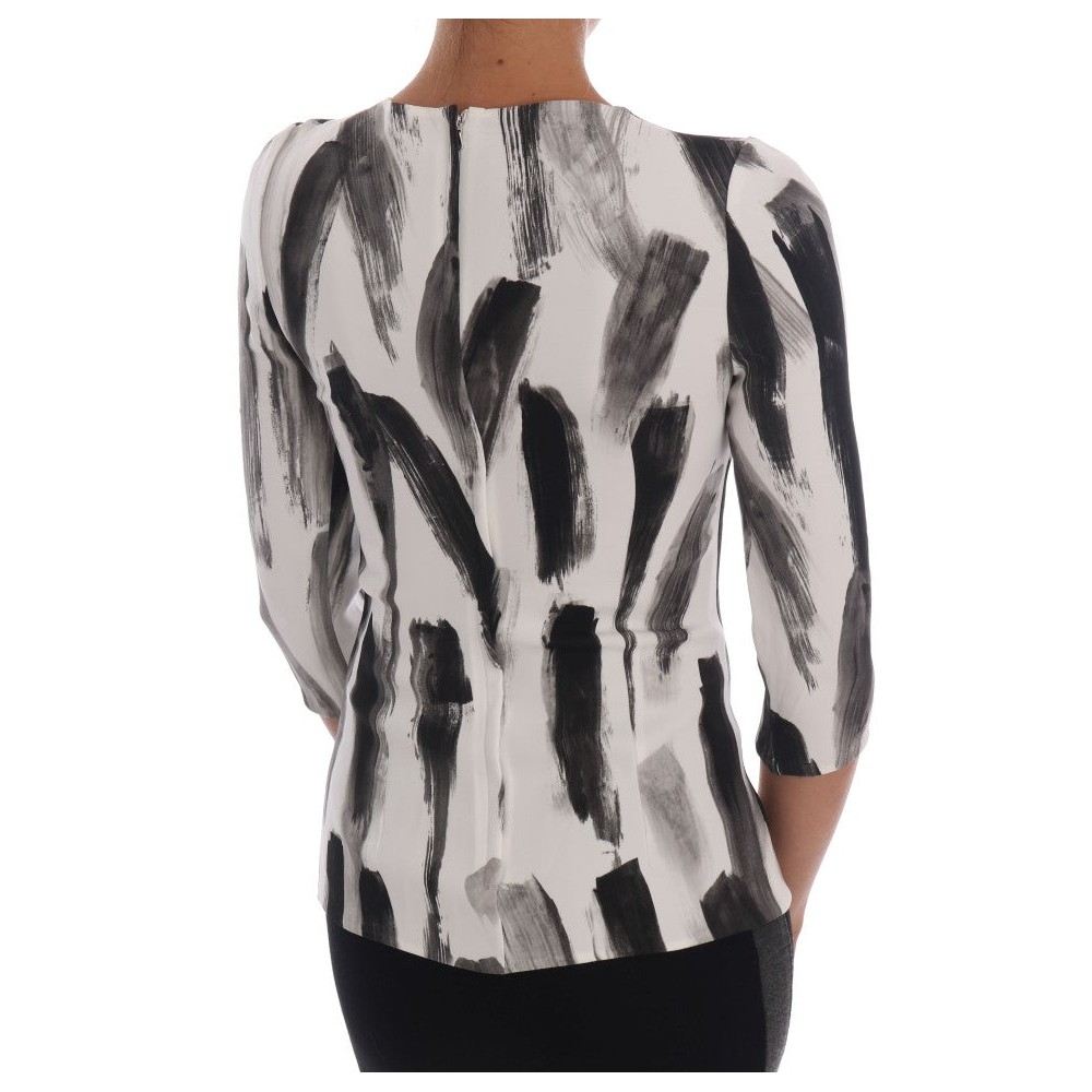 Dolce & Gabbana Elegante gestreifte Stretchbluse