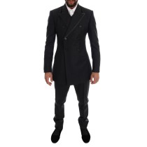 Dolce & Gabbana Eleganter grauer doppelreihiger Wollanzug