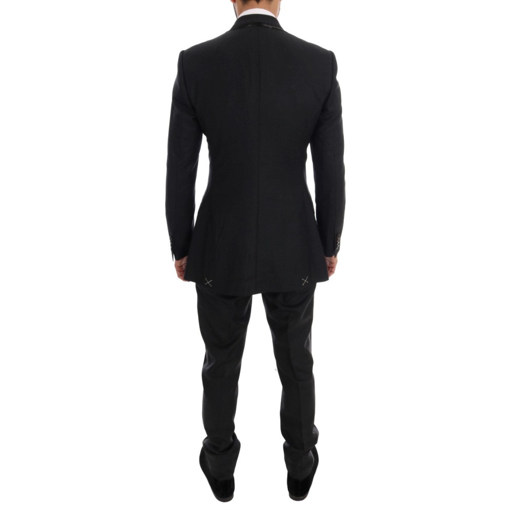 Dolce & Gabbana Eleganter grauer doppelreihiger Wollanzug