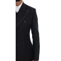 Dolce & Gabbana Eleganter grauer doppelreihiger Wollanzug